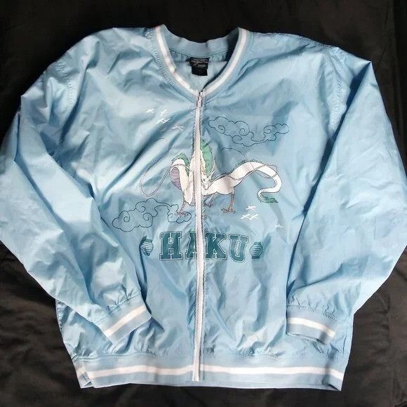 Other Vintage Studio Ghibli Spirited Away Haku Windbreaker Jacket Size US XXL / EU 58 / 5 - 2 Thumbnail