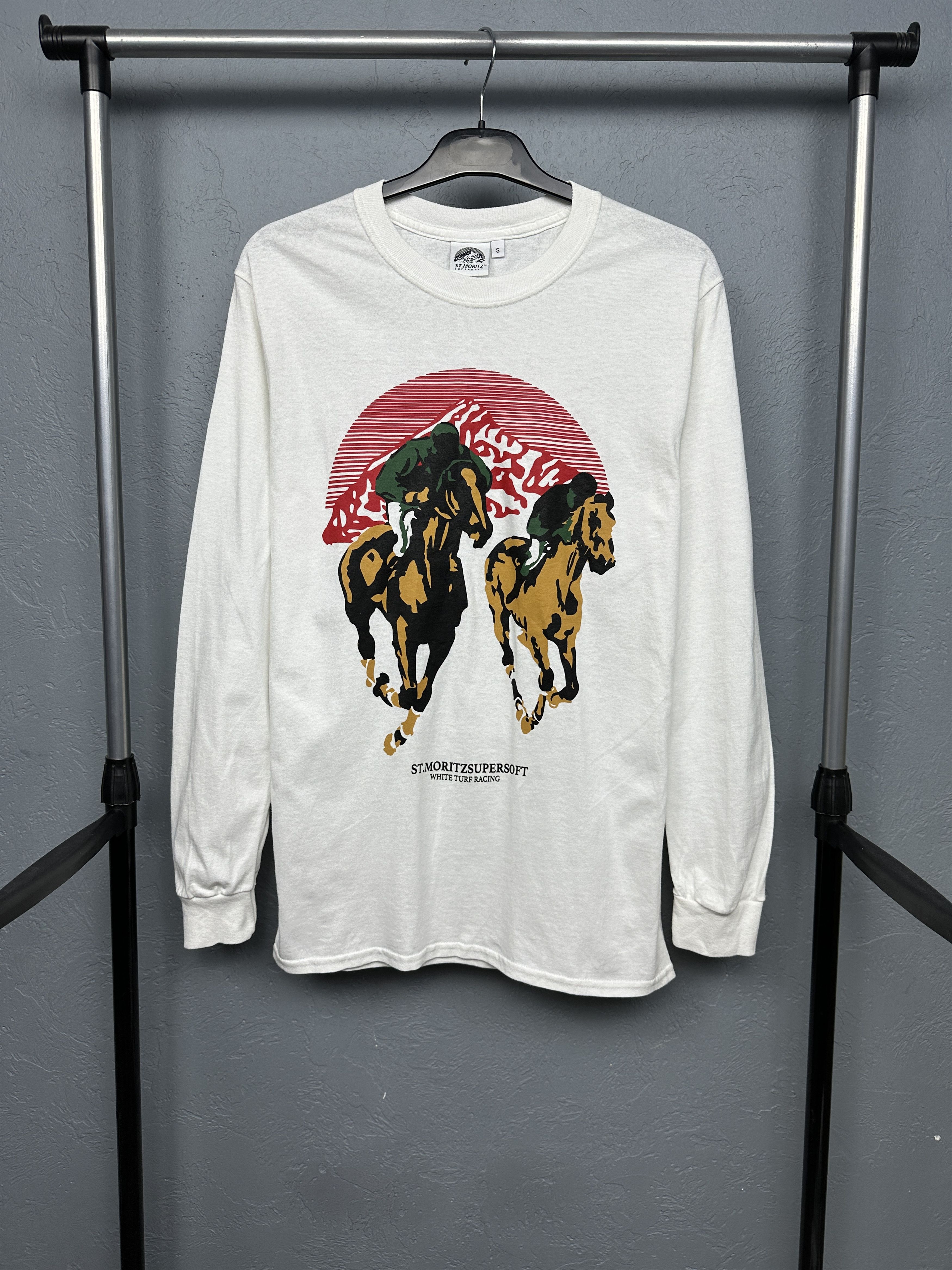 Other St. Moritz Supersoft White Turf Racing Long Sleeve T-Shirt Size US S / EU 44-46 / 1 - 1 Thumbnail