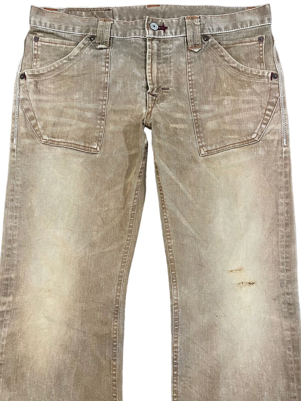 Beauty Beast × Blue Blue Japan Vintage Blue Way Flare Denim Size US 35 - 2 Thumbnail