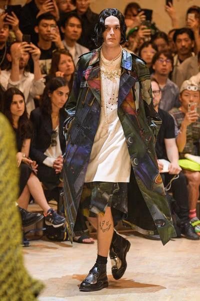 Comme des Garcons Homme Plus COMME des GARCONS HOMME PLUS Asymmetrical Print Shorts Size US 31 - 1 Thumbnail