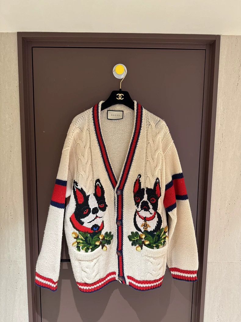 Gucci Gucci Fadou Dog Knitted Cardigan 2504-Nextarrow Size M / US 6-8 / IT 42-44 - 1 Thumbnail
