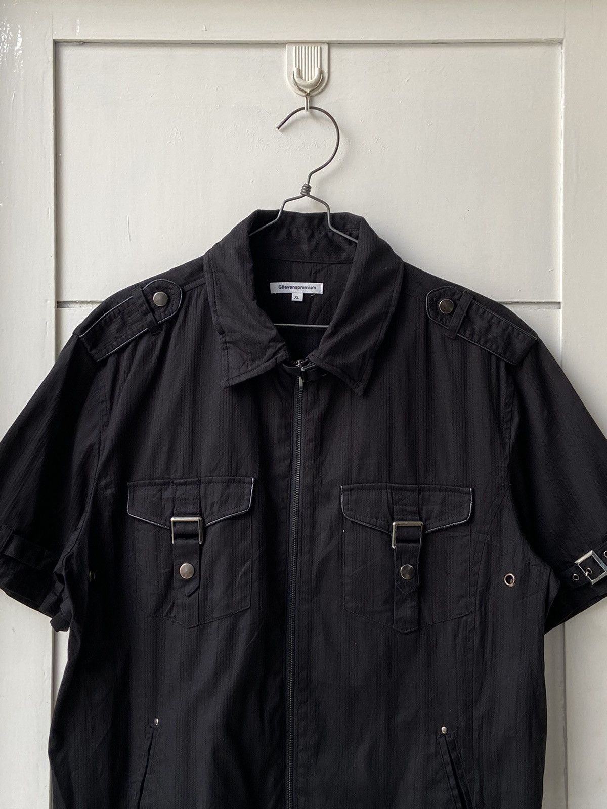 Japanese Brand × Seditionaries GILEVANS PREMIUM Black Zip Shirt Size US L / EU 52-54 / 3 - 11 Thumbnail
