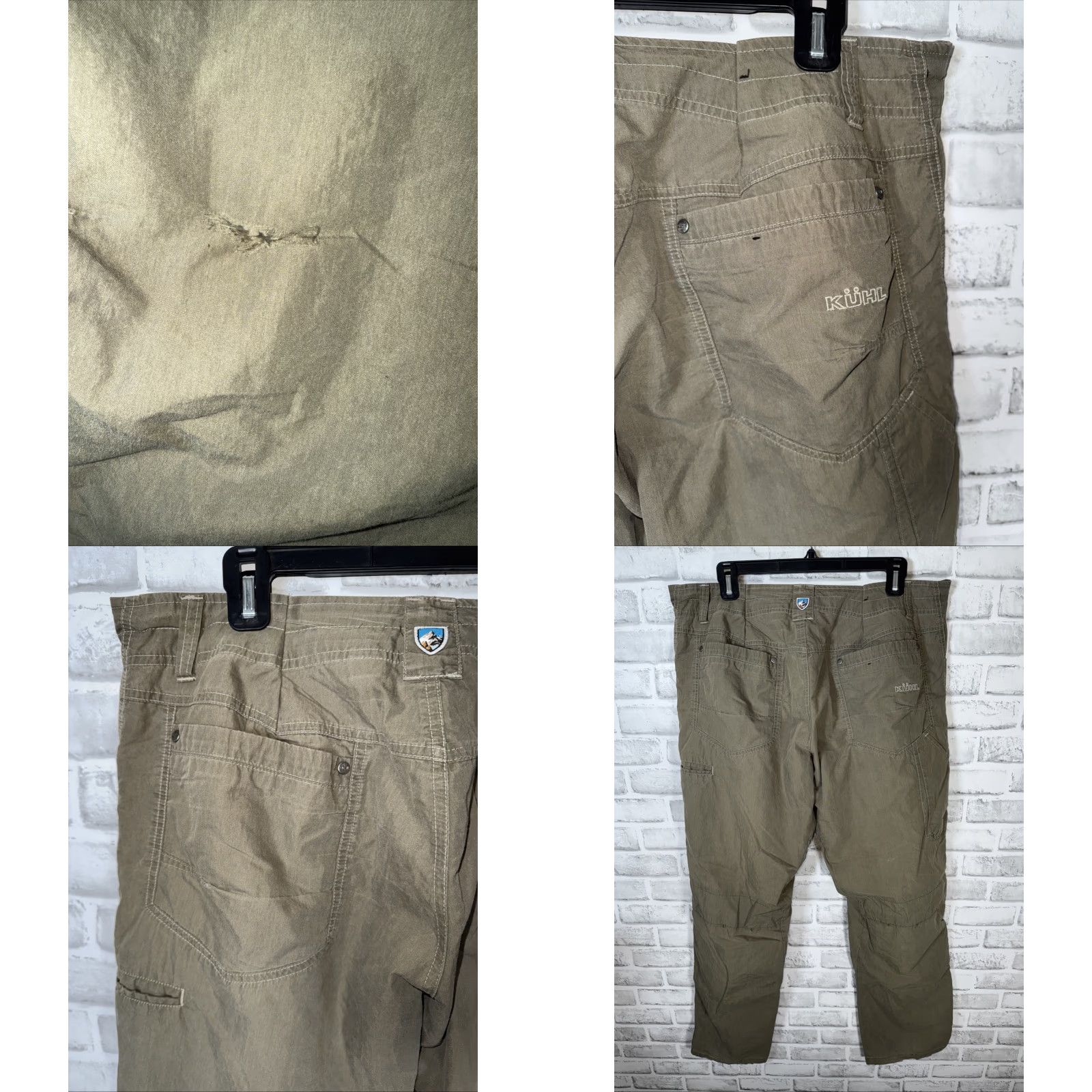 Vintage KUHL Cargo Hiking Pants Mens 38x32 Green Nylon Blend Cotton Size US 38 / EU 54 - 8 Thumbnail