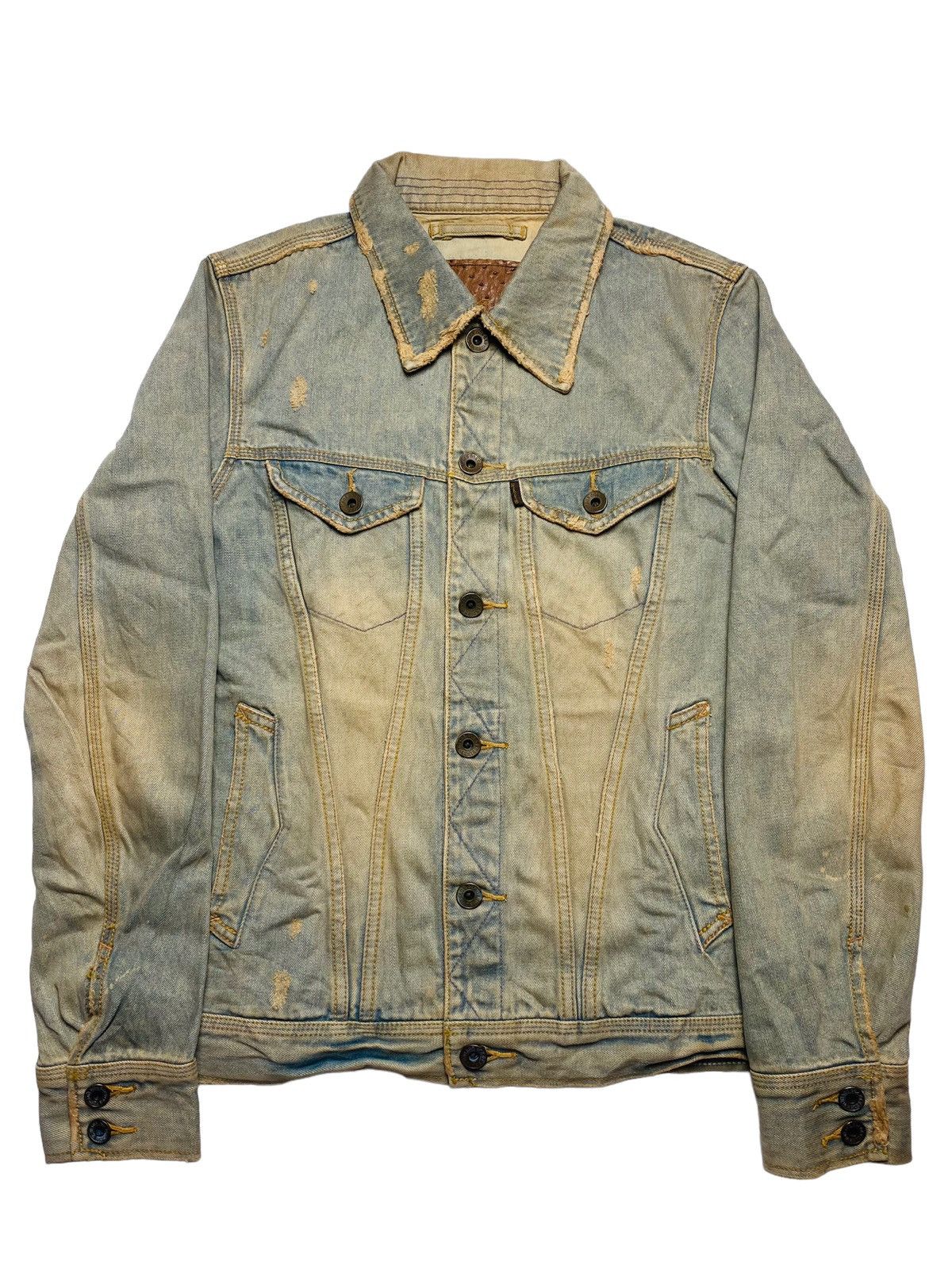 image of Beauty Beast x If Six Was Nine 2000S Goa - Mudwash Dirty Denim Jacket, Men's (Size Large)