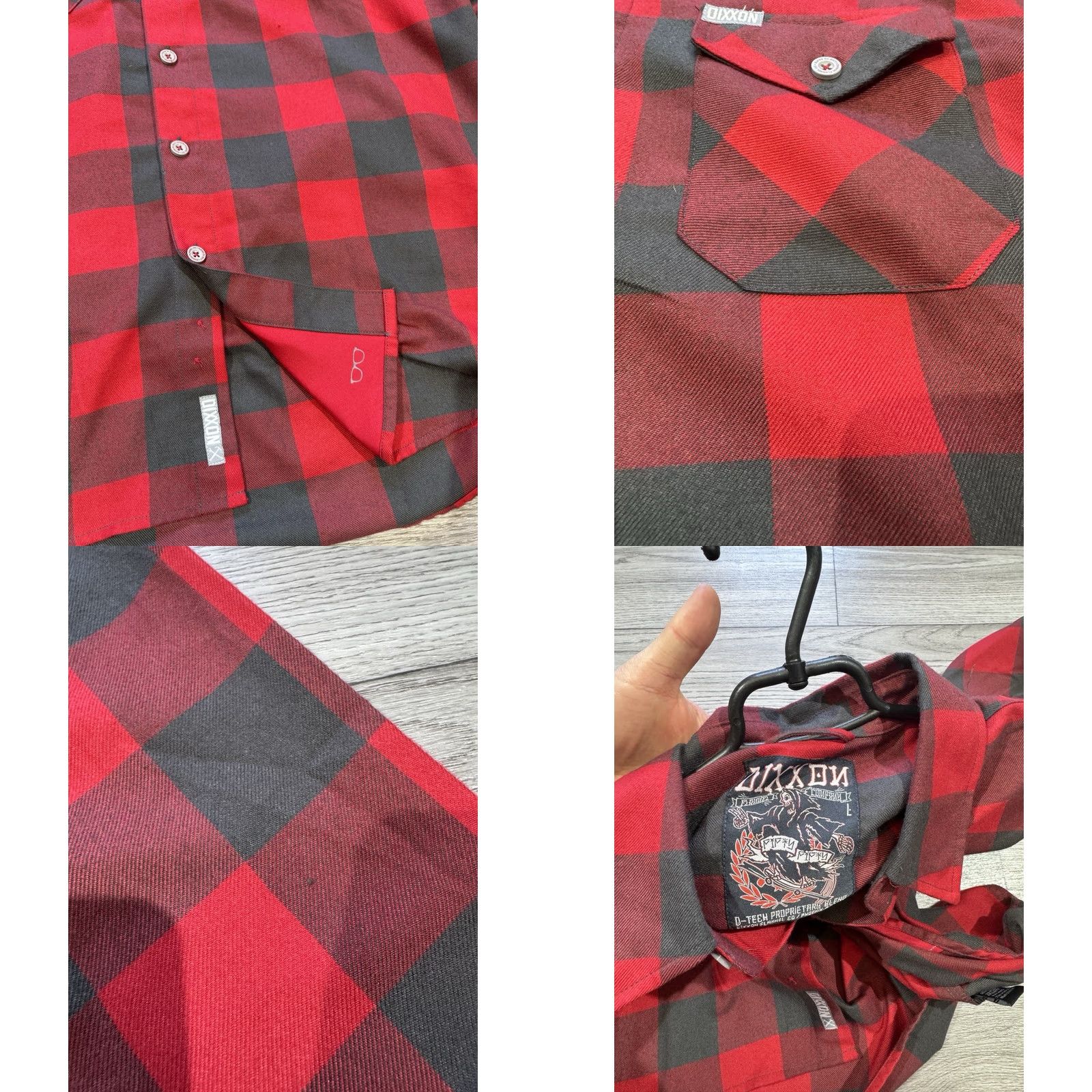 Vintage Dixxon Fifty Fifty Flannel Red Buffalo Plaid Button Down Shirt Mens Size Large Size US L / EU 52-54 / 3 - 8 Thumbnail