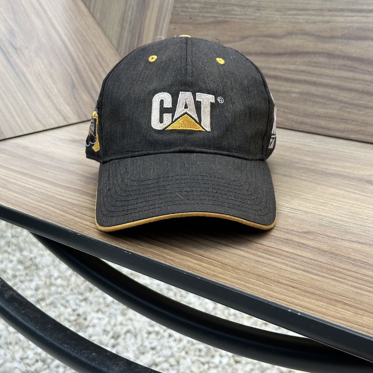 Caterpillar × Vintage Vintage Caterpillar Cap Work Wear Hat Y2K Trashed 00s USA Size ONE SIZE - 2 Thumbnail