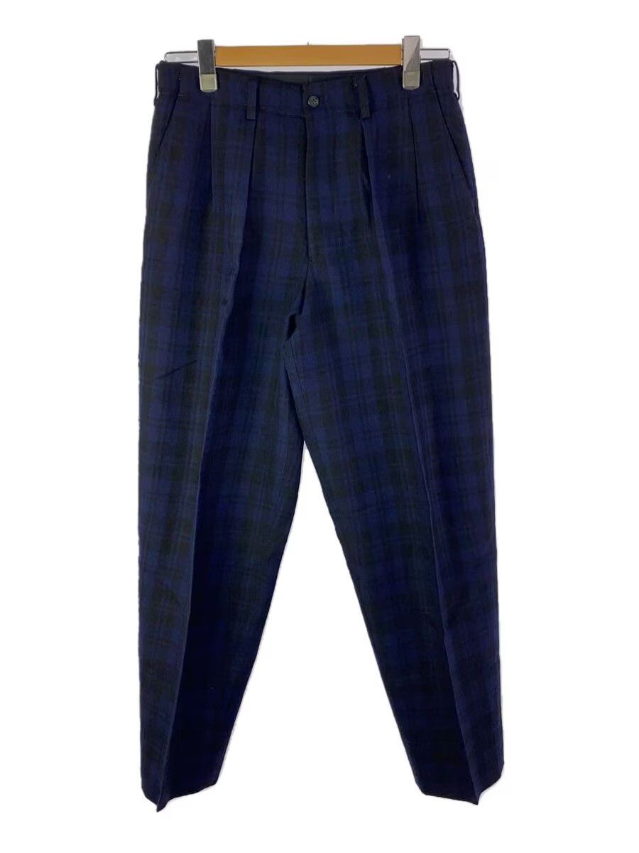 Plaid Pleated Wool Pants