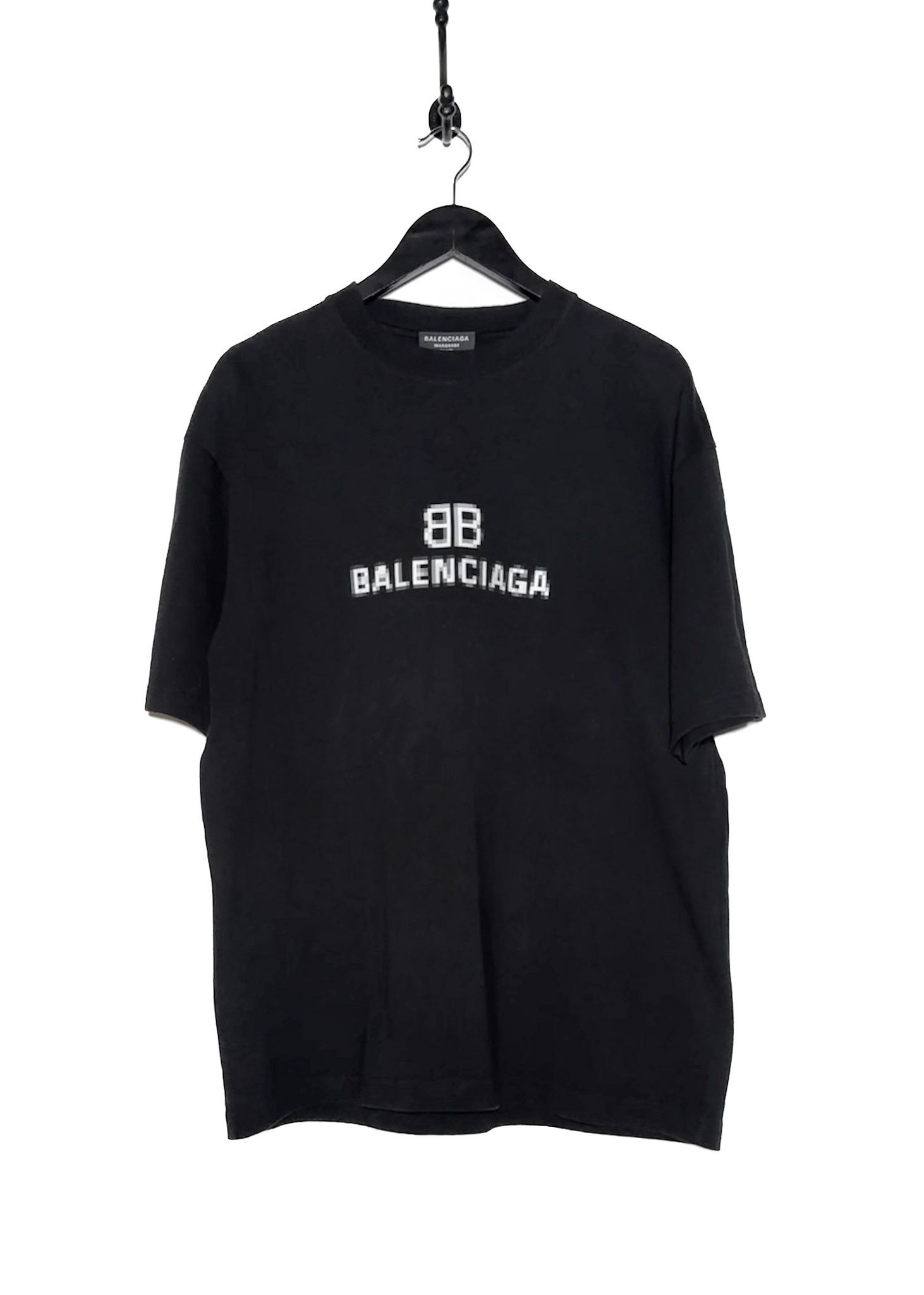 Balenciaga Balenciaga BB Pixelized Logo Black T-shirt | Grailed