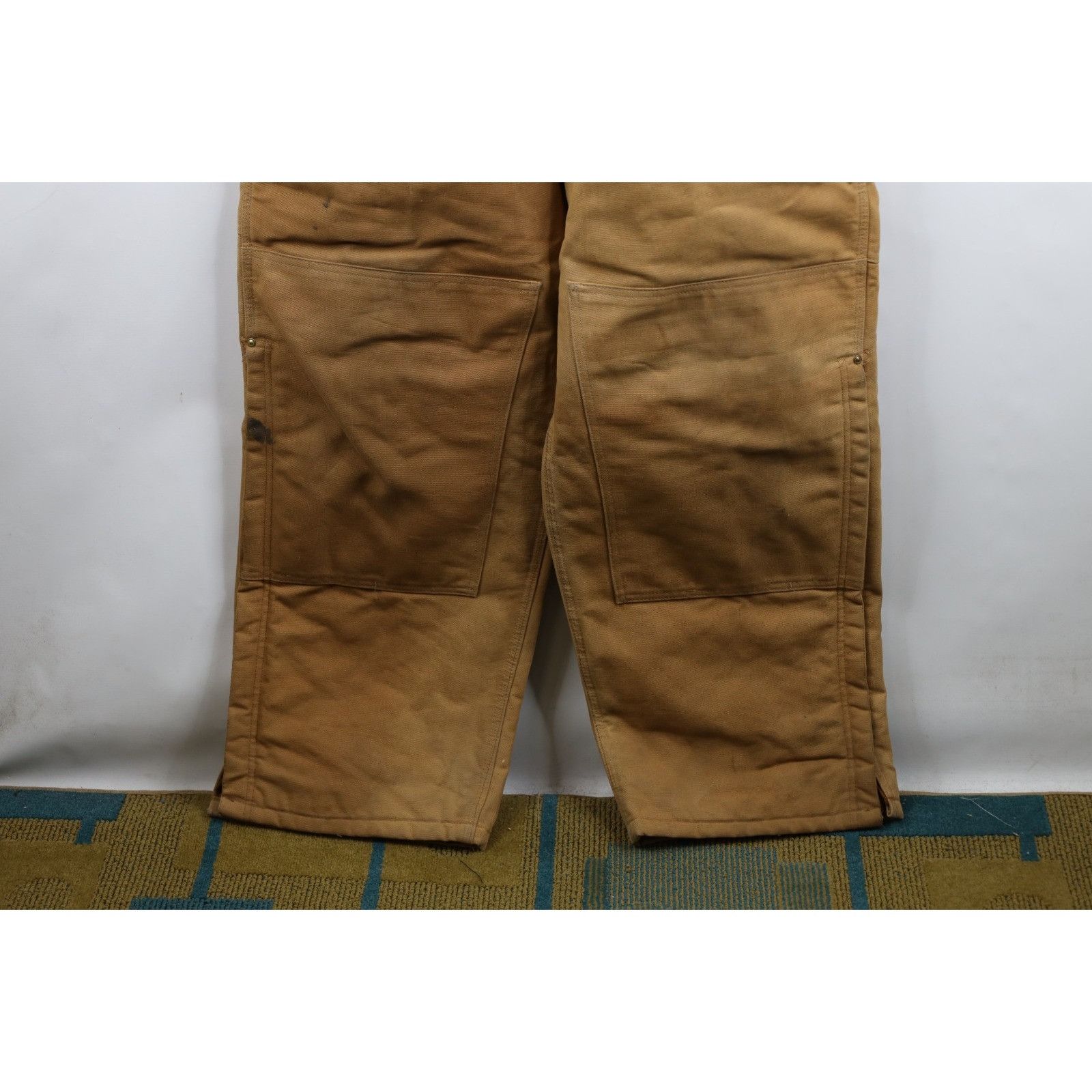 Carhartt Vintage 90s Carhartt Distressed Quilted Canvas Overalls Size US 44 / EU 60 - 4 Thumbnail