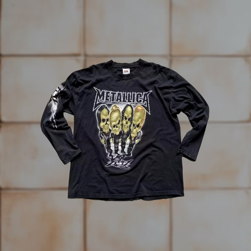 Fruit Of The Loom METALLICA 2003 Caricature Long Sleeve Rock Band Black Tee T Shirt Men XL Shirt Mens XL Black Caricature Rock Band 2000s Size US XL / EU 56 / 4 - 1 Thumbnail