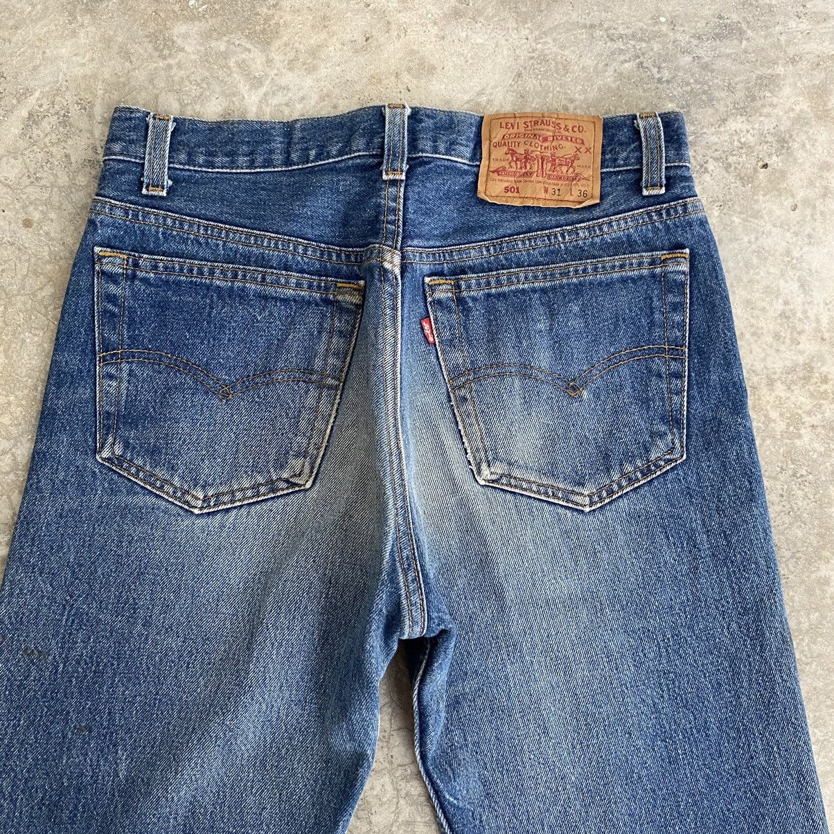 Levi's Size 29x32.5 Vintage 90’s Levis 501 Stonewashed Blue Jeans Size US 29 - 10 Thumbnail