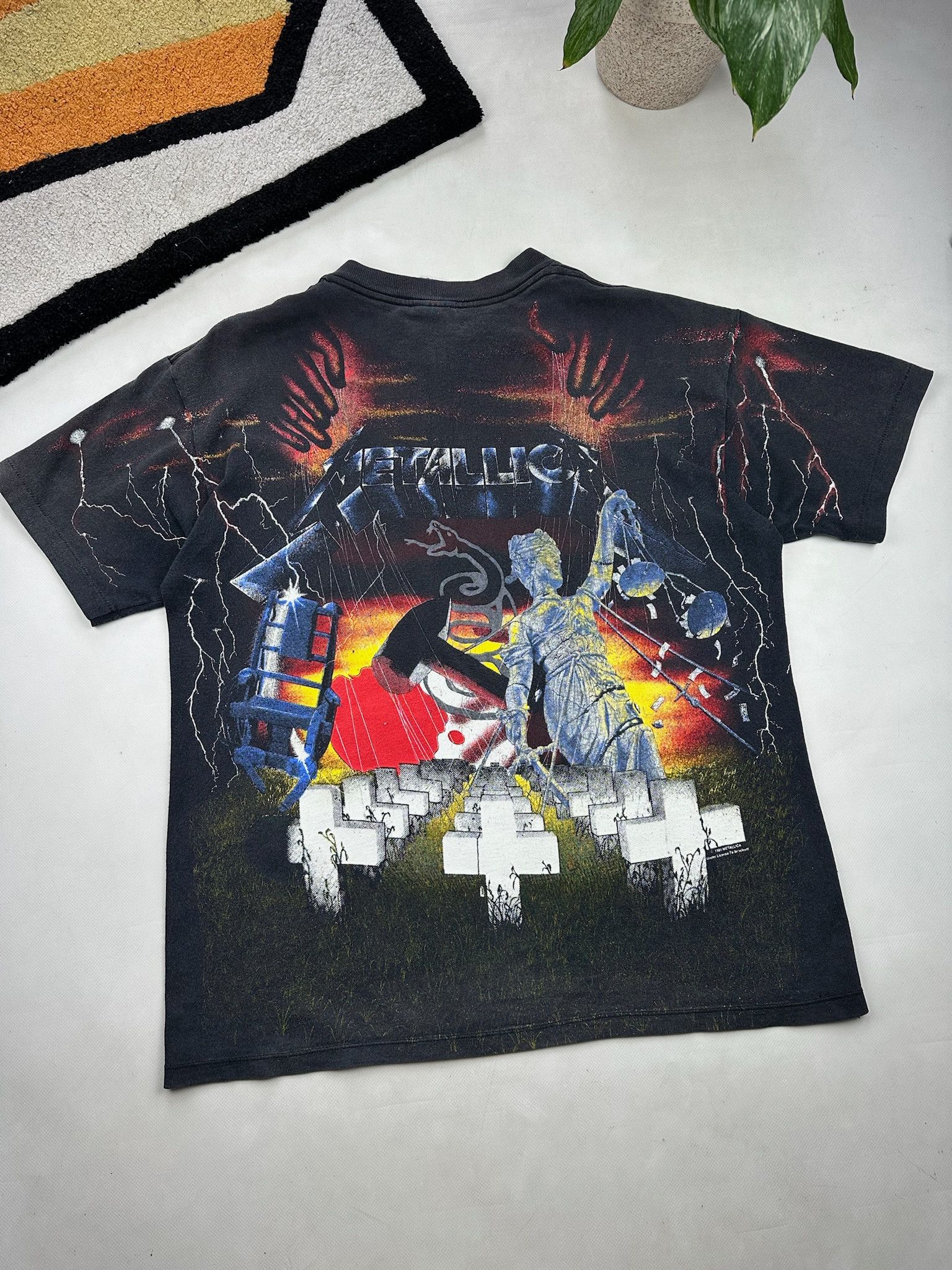 Band Tees vintage Metallica tee All Over Print 1991 T-shirt Size US L / EU 52-54 / 3 - 5 Thumbnail
