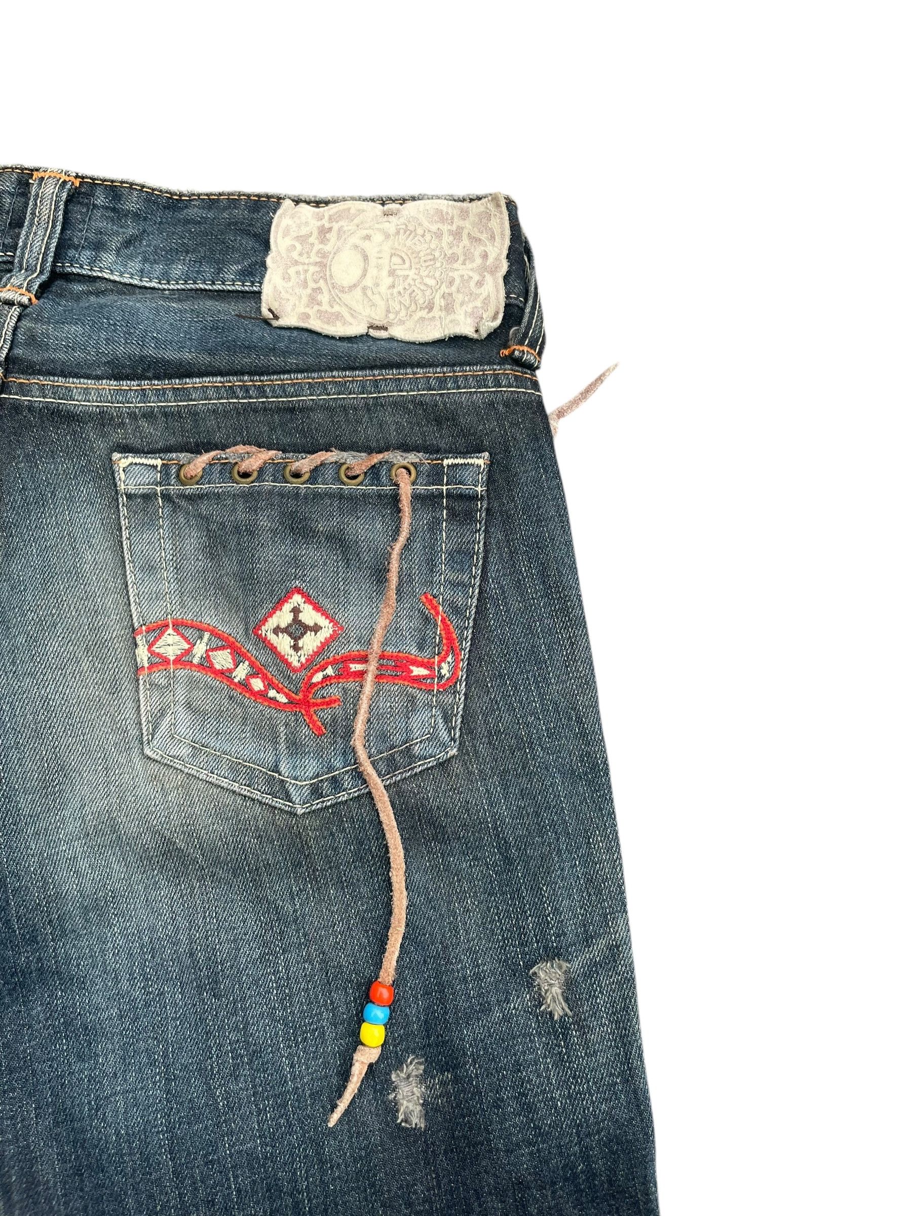 Edwin Vintage Flare Venus Jeans Distresed Denim Size 29" - 5 Thumbnail
