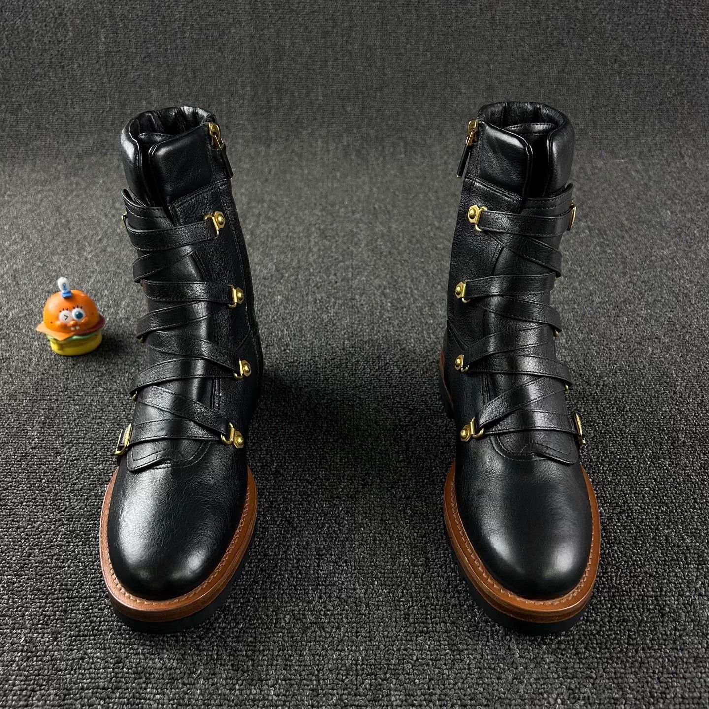 Dior Dior black leather boots 38 HB5918 new Size US 7 / IT 37 - 3 Thumbnail