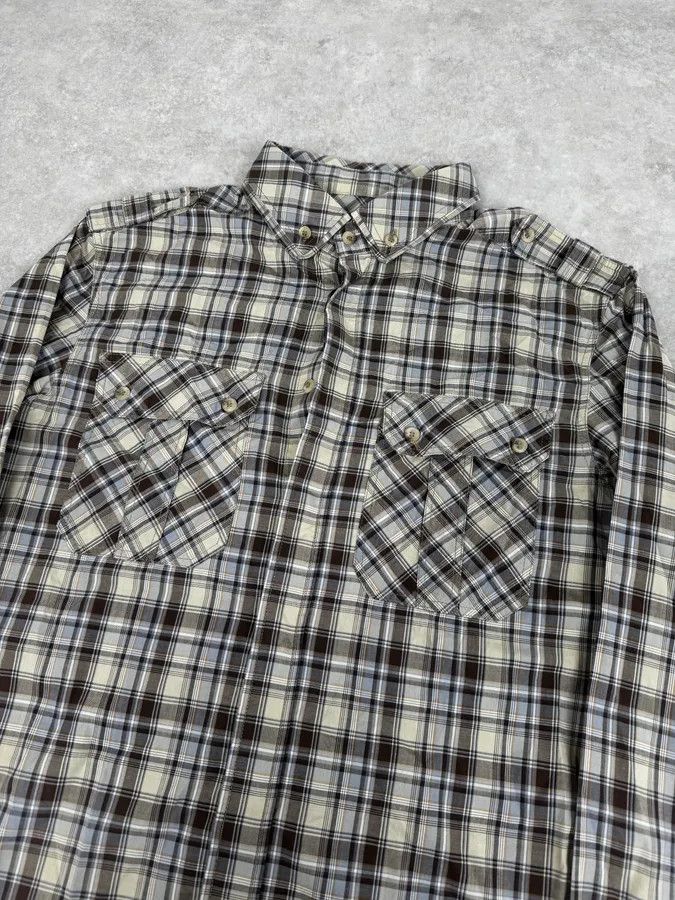 Dolce & Gabbana 2000s Dolce & Gabbana Beige Cargo Checkered Shirt Size US M / EU 48-50 / 2 - 5 Thumbnail