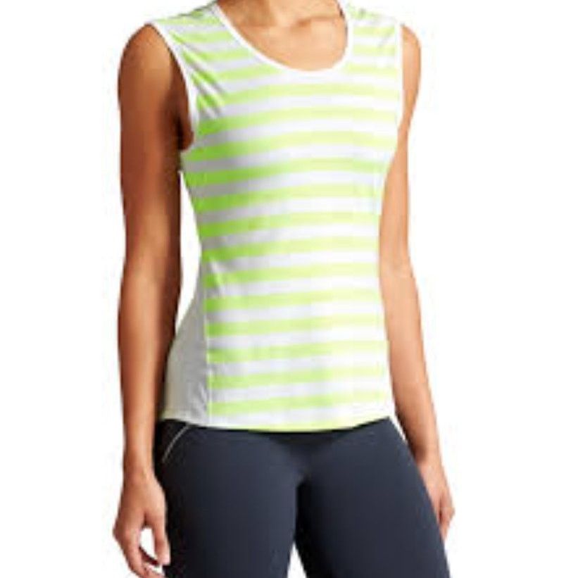 Athleta Athleta Women's Medium Ocean Stripe Chi Muscle Tank Size M / US 6-8 / IT 42-44 - 3 Thumbnail