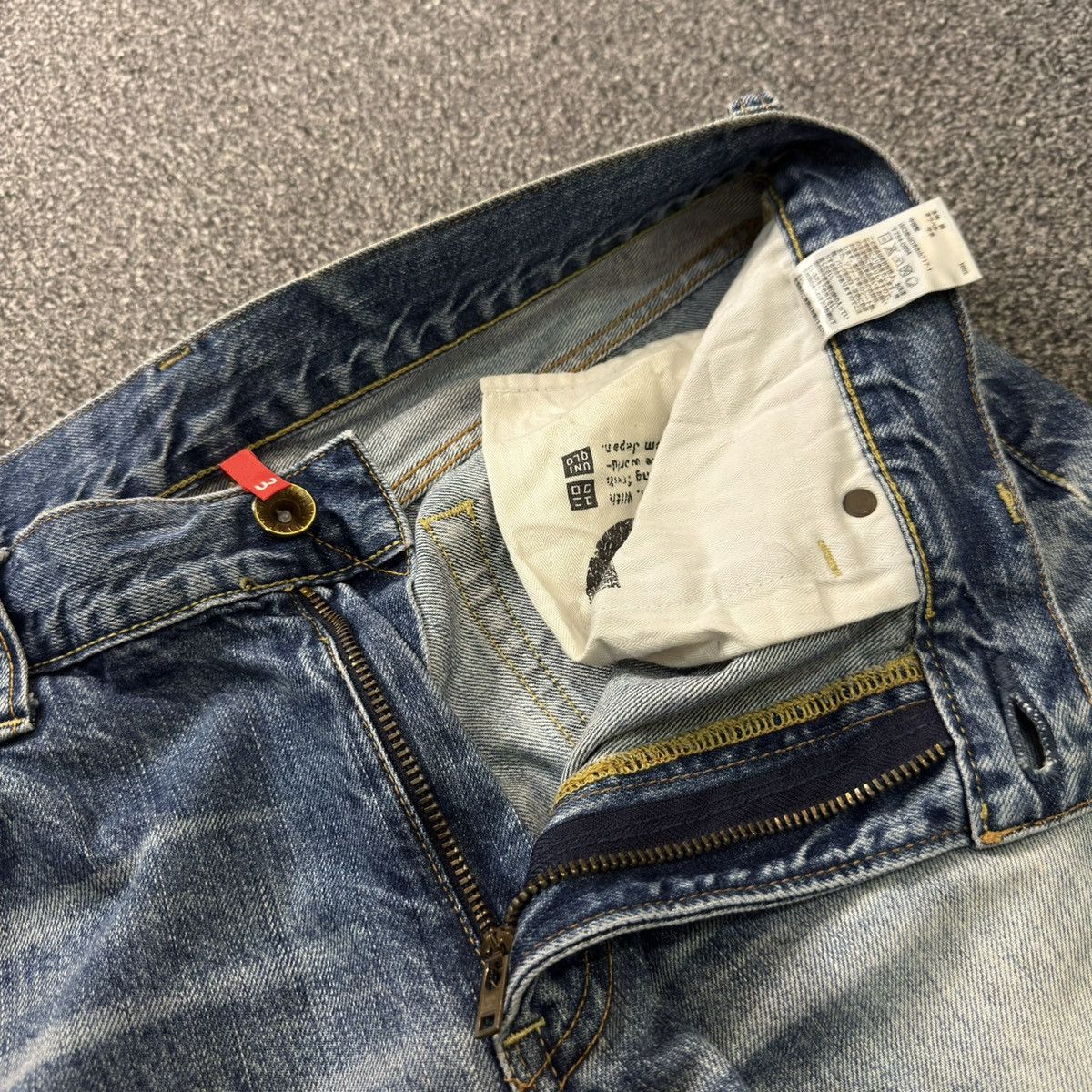 Undercover × Uniqlo 🔥🇯🇵 Archive Vintage 90s Uniqlo S002 UJ Distressed Denim Jeans Size US 34 / EU 50 - 13 Thumbnail