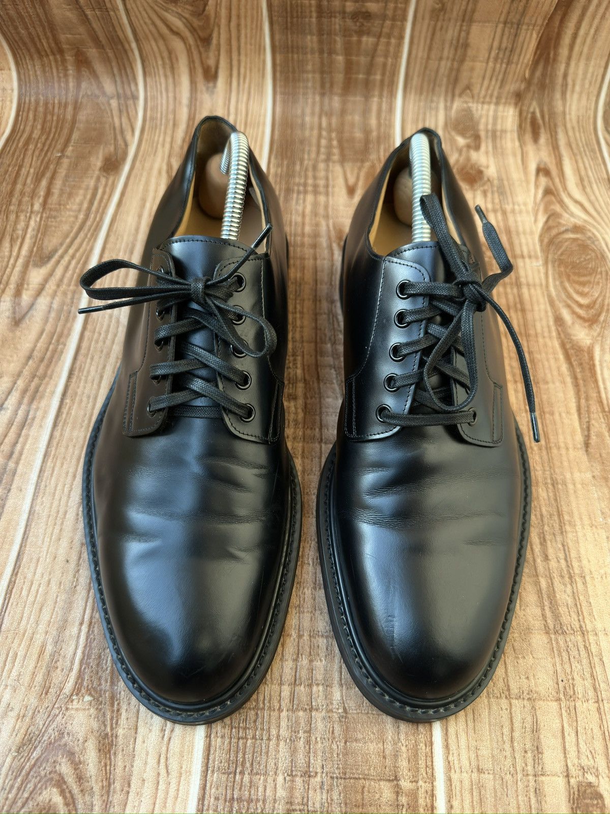 Louis Vuitton Louis Vuitton Black Leather Lace Up Derby Oxfords Size US 9 / EU 42 - 4 Thumbnail
