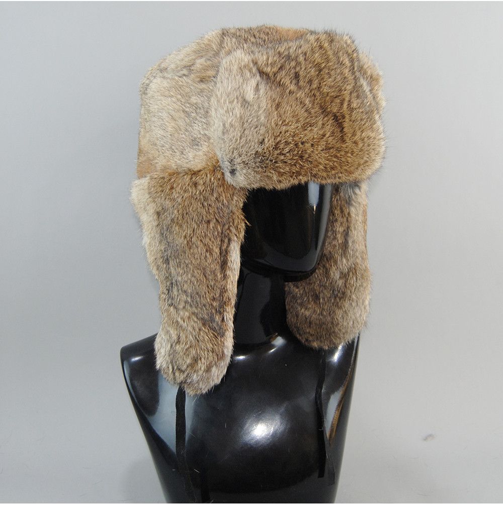 Japanese Brand Rabbit Fur With Earflaps Size ONE SIZE - 1 Thumbnail