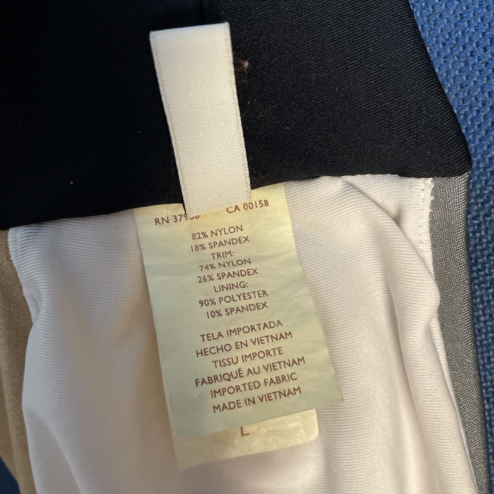 Perry Ellis PERRY ELLIS size L Bandeau Bikini Top Back Tie BLACK Gold Size L / US 10 / IT 46 - 7 Thumbnail
