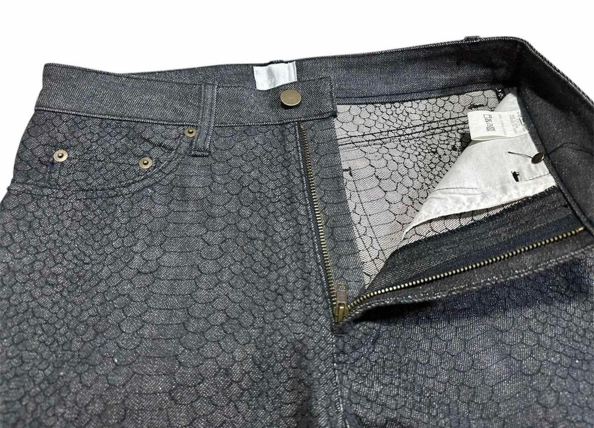 If Six Was Nine × Japanese Brand × Le Grande Bleu (L.G.B.) 🔥Y2K Japanese Flared Denim Snakeskin Embroidered Reptile Size US 30 / EU 46 - 6 Thumbnail