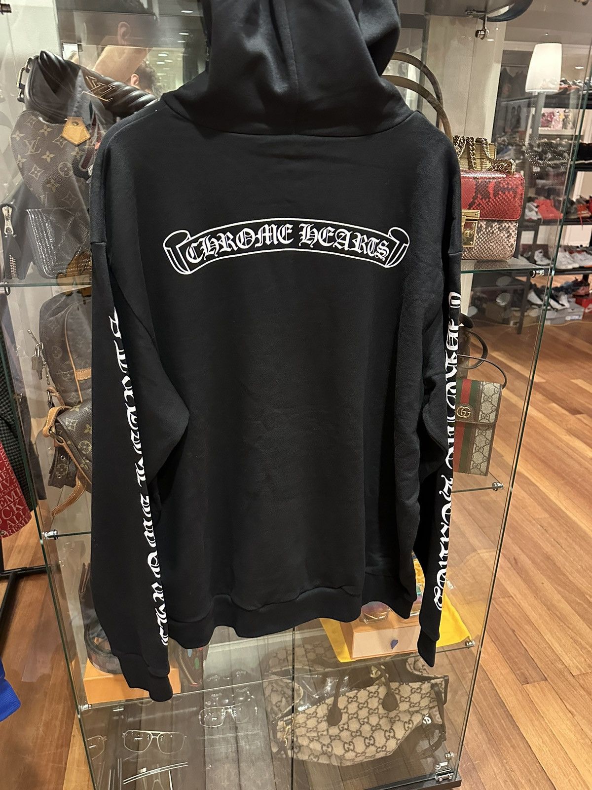 Chrome Hearts Chrome hearts scroll logo hoodie Size US XL / EU 56 / 4 - 3 Thumbnail