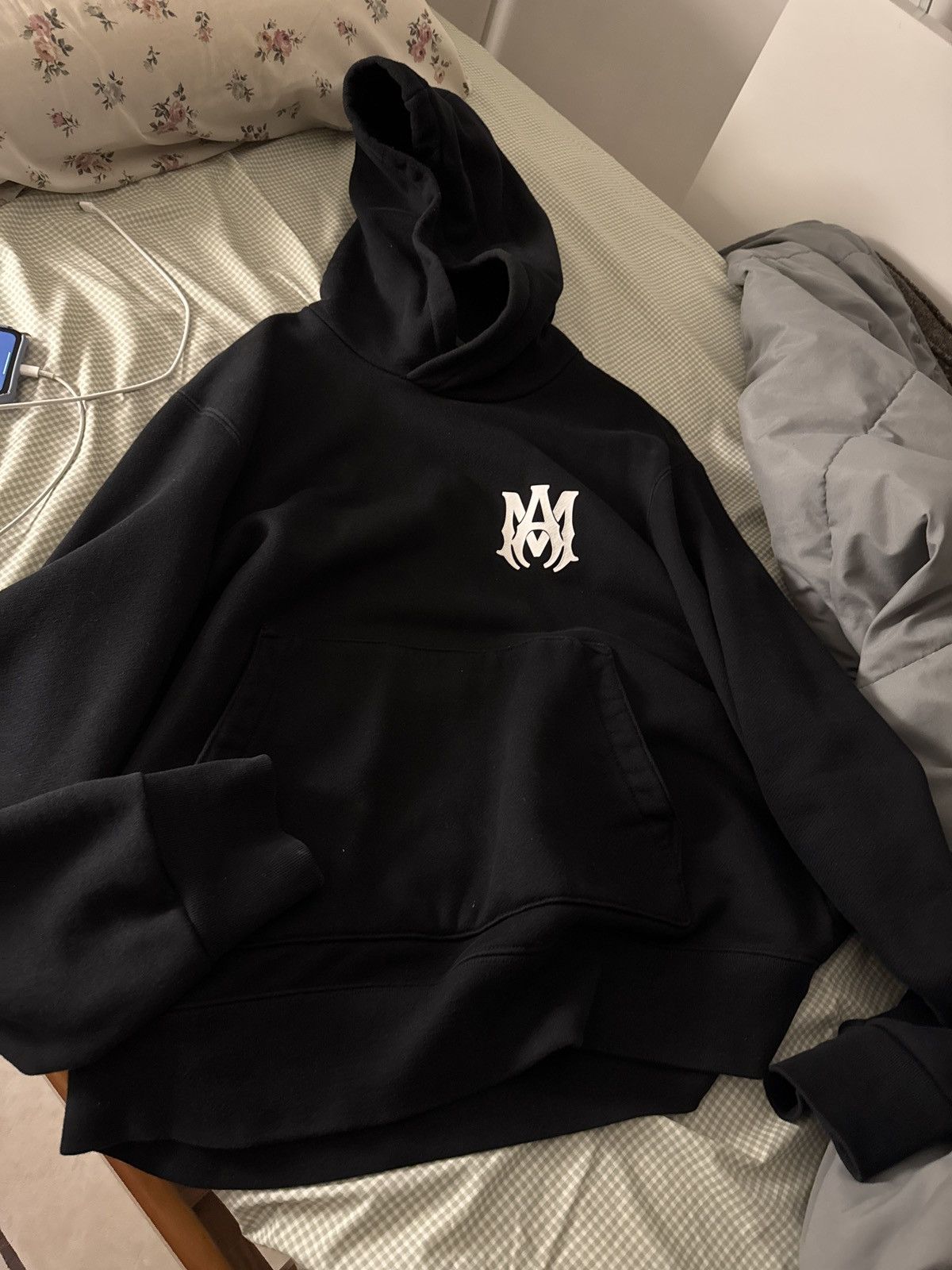 Amiri Amiri Logo print cotton hoodie medium Size US M / EU 48-50 / 2 - 11 Thumbnail