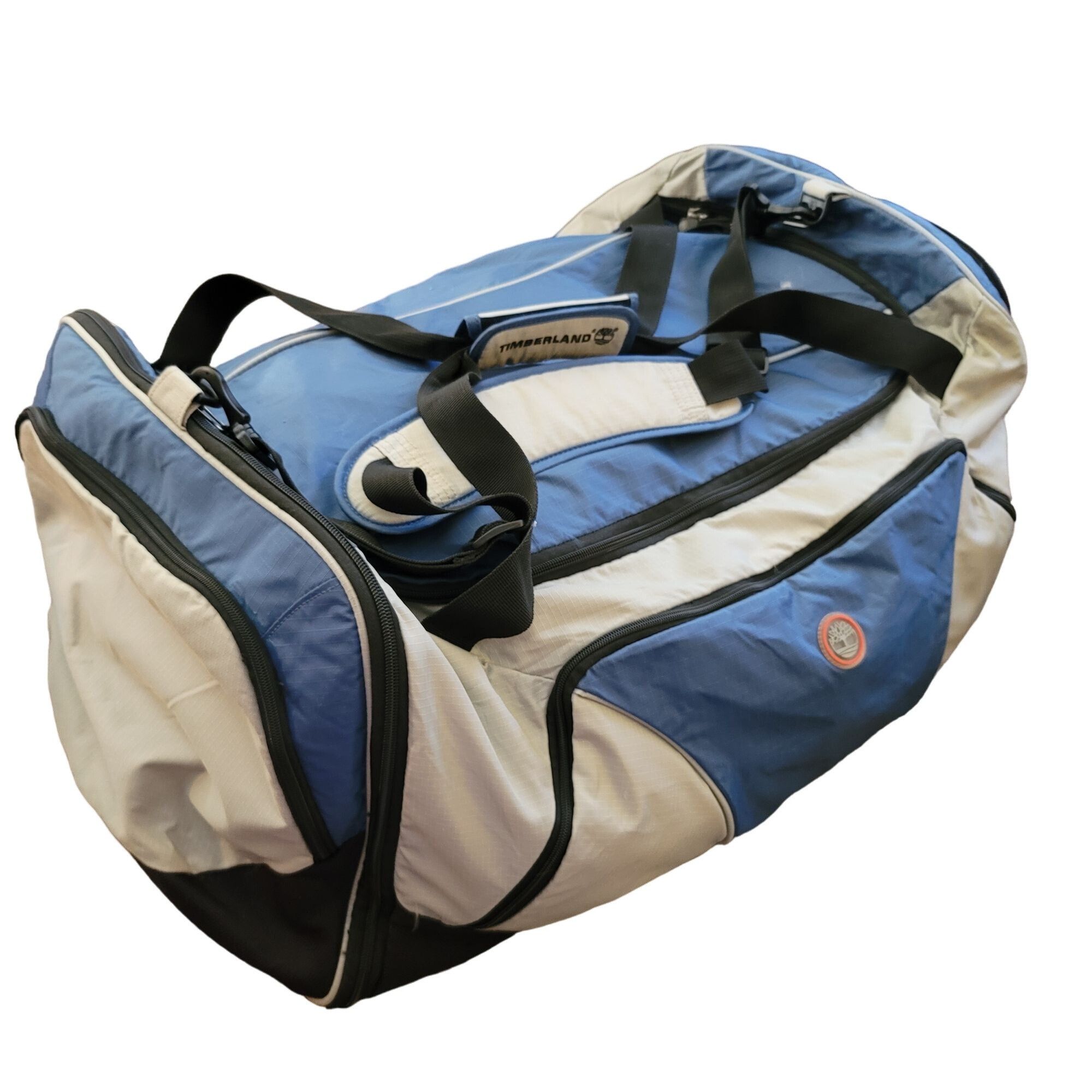 Timberland Timberland Large Blue & Grey Duffel Bag With Multiple Compar Size ONE SIZE - 2 Thumbnail