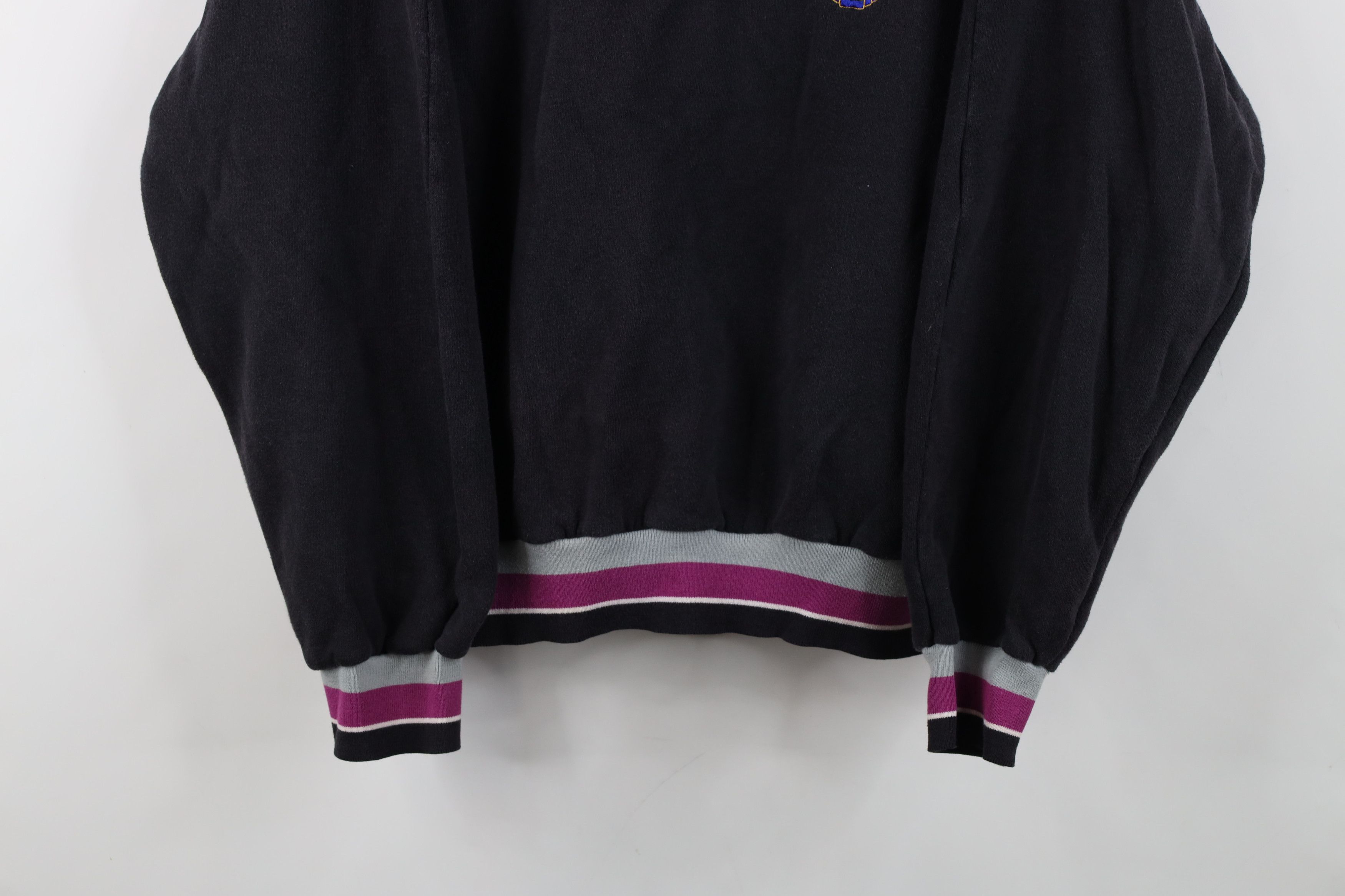 Vintage Vintage 90s Streetwear Striped Collared Rugby Sweatshirt Size XL / US 12-14 / IT 48-50 - 3 Thumbnail