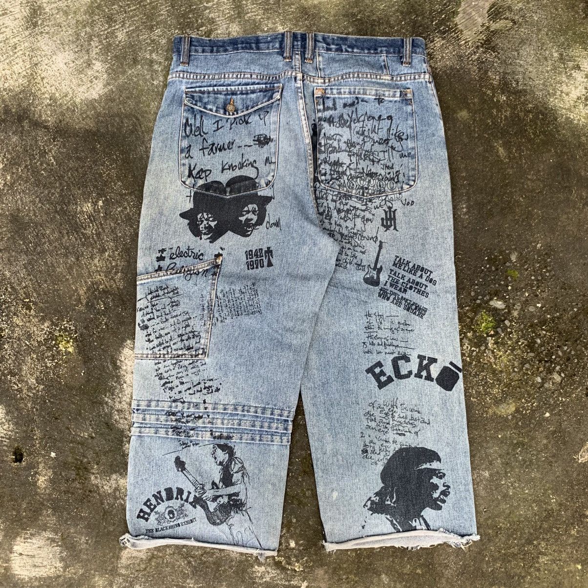 Ecko Unltd. Vintage Ecko Untld. x Jimi Hendrix Baggy Pants Size US 38 / EU 54 - 2 Thumbnail