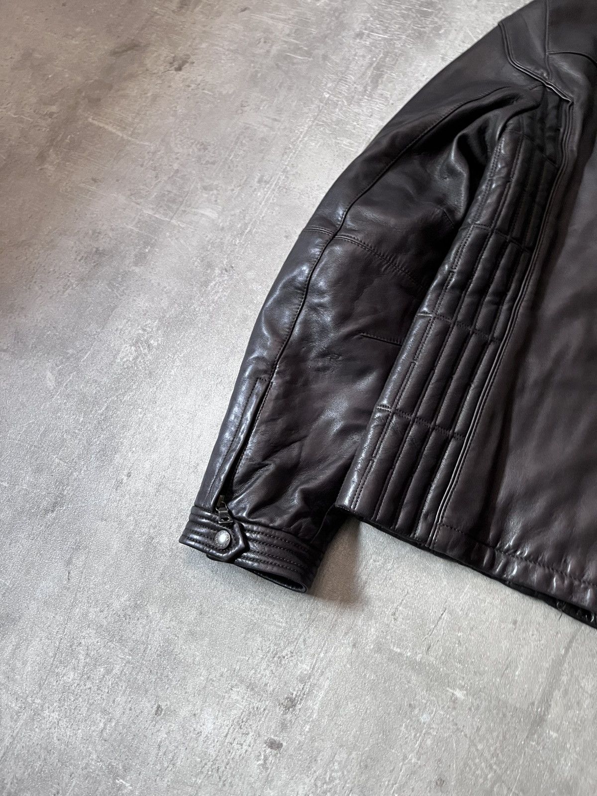 Prada Prada A/W 2007 biker brown leather jacket Size US L / EU 52-54 / 3 - 8 Thumbnail