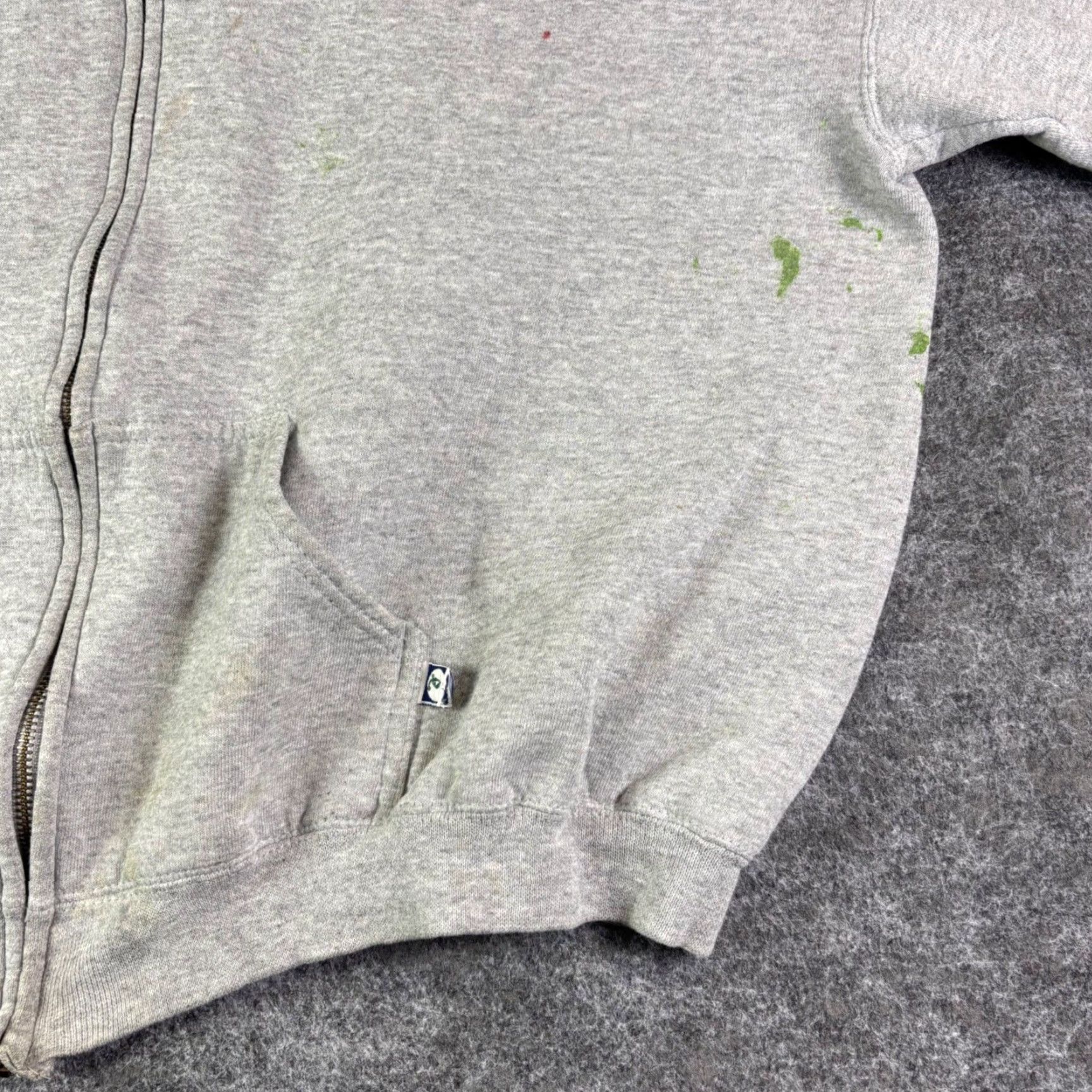 Vintage VINTAGE Discus Athletic Full Zip Hoodie Sweatshirt Mens XL Grey 90s Hooded Zip Pockets Cotton Fleece Basketball Logo Size US XL / EU 56 / 4 - 8 Thumbnail