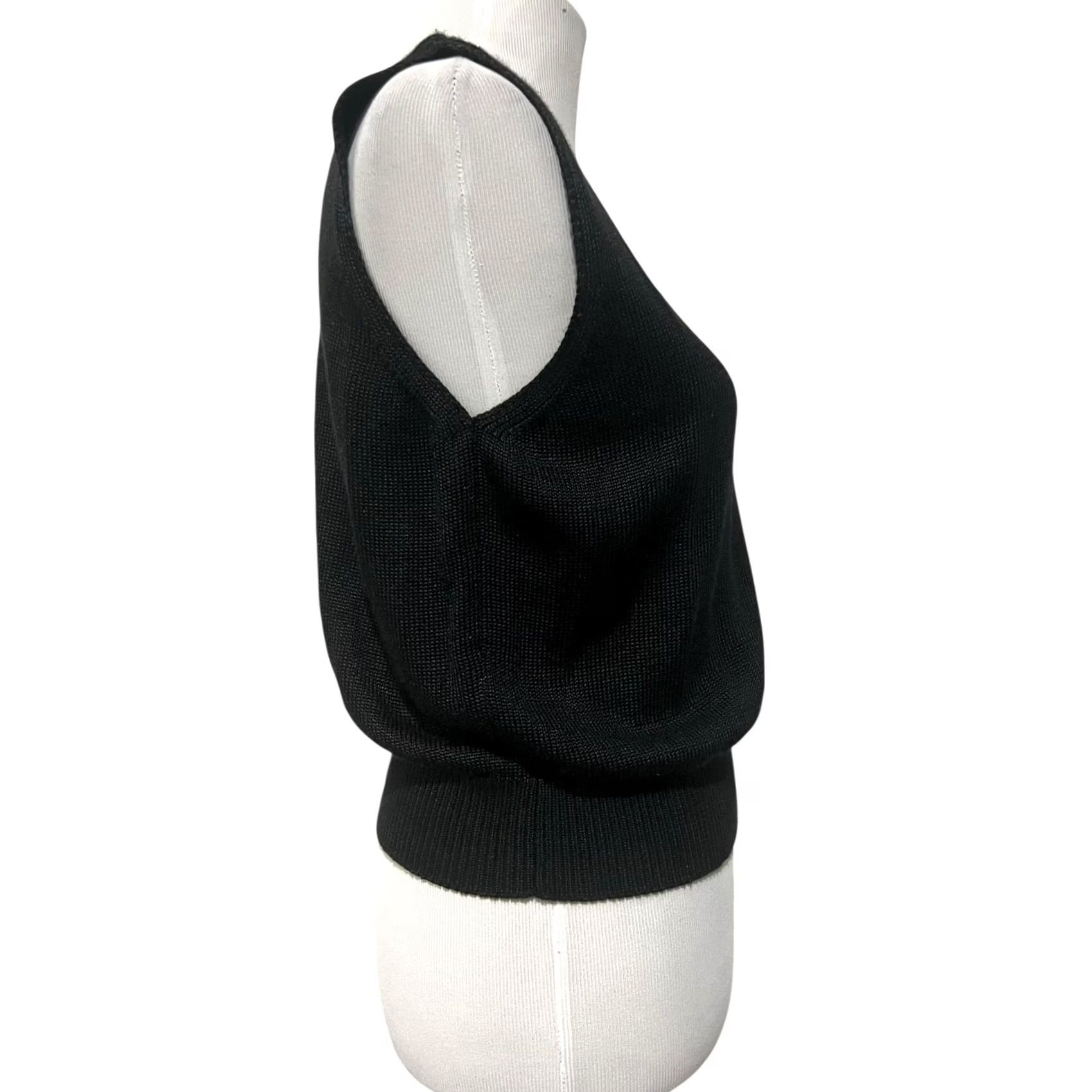 Vintage VINTAGE FIA Italia Hand Loomed Sweater Top Black Sleeveless Tank Women’s L Size L / US 10 / IT 46 - 5 Thumbnail
