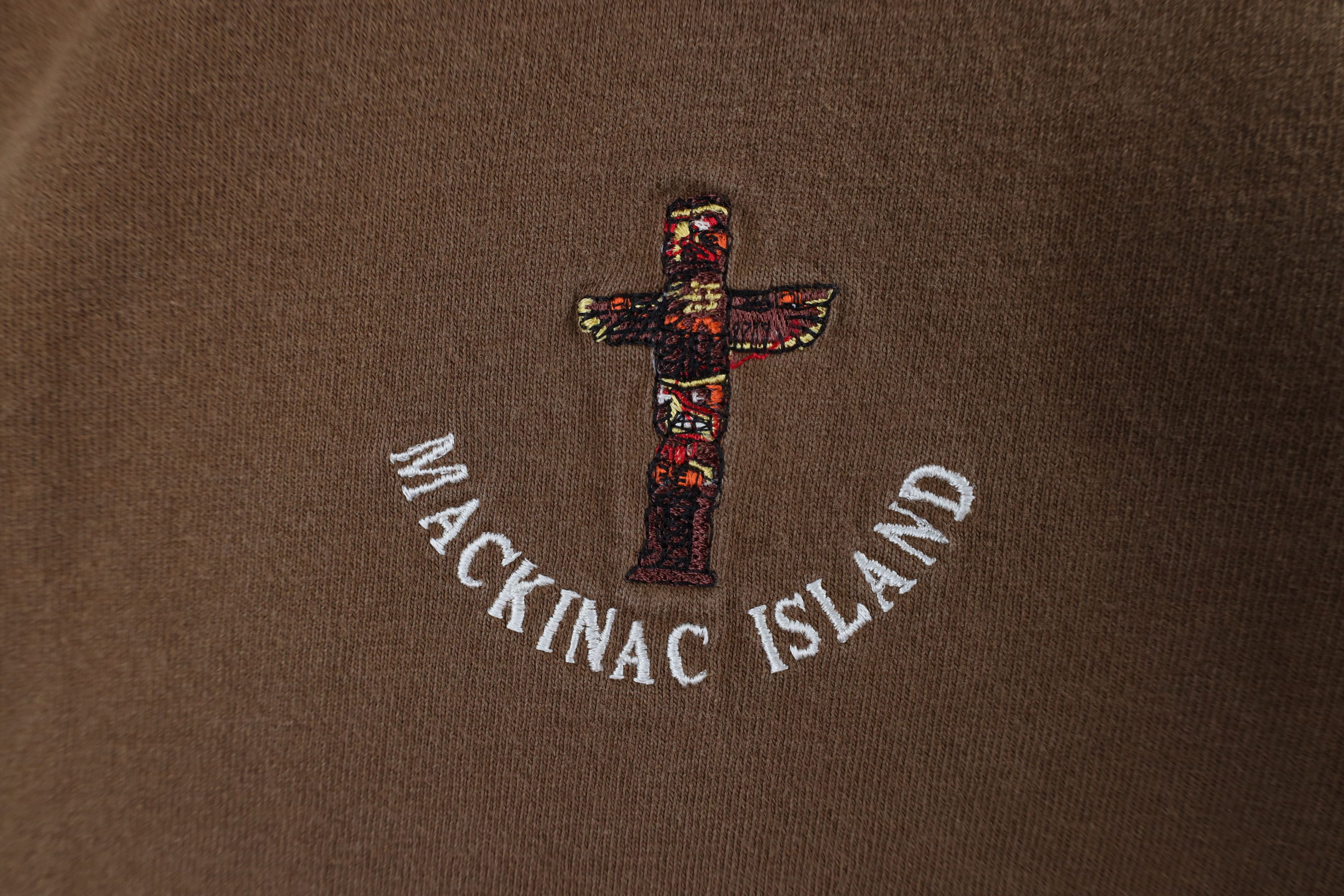 Vintage Vintage 90s Island Mock Neck Long Sleeve T-Shirt Brown USA Size US XL / EU 56 / 4 - 4 Thumbnail