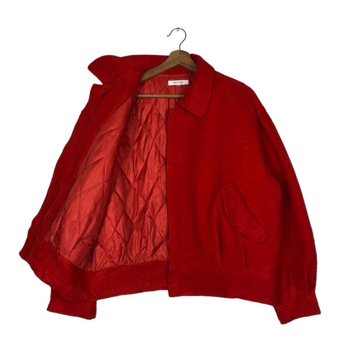 Japanese Brand 📌Vintage Wool Bomber Jacket Moussy Japan Fabric Size US M / EU 48-50 / 2 - 12 Thumbnail