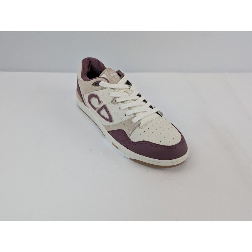 Dior o1rshd1 Leather Low Top Sneaker in Beige / Viole Size US 10 / EU 43 - 3 Thumbnail