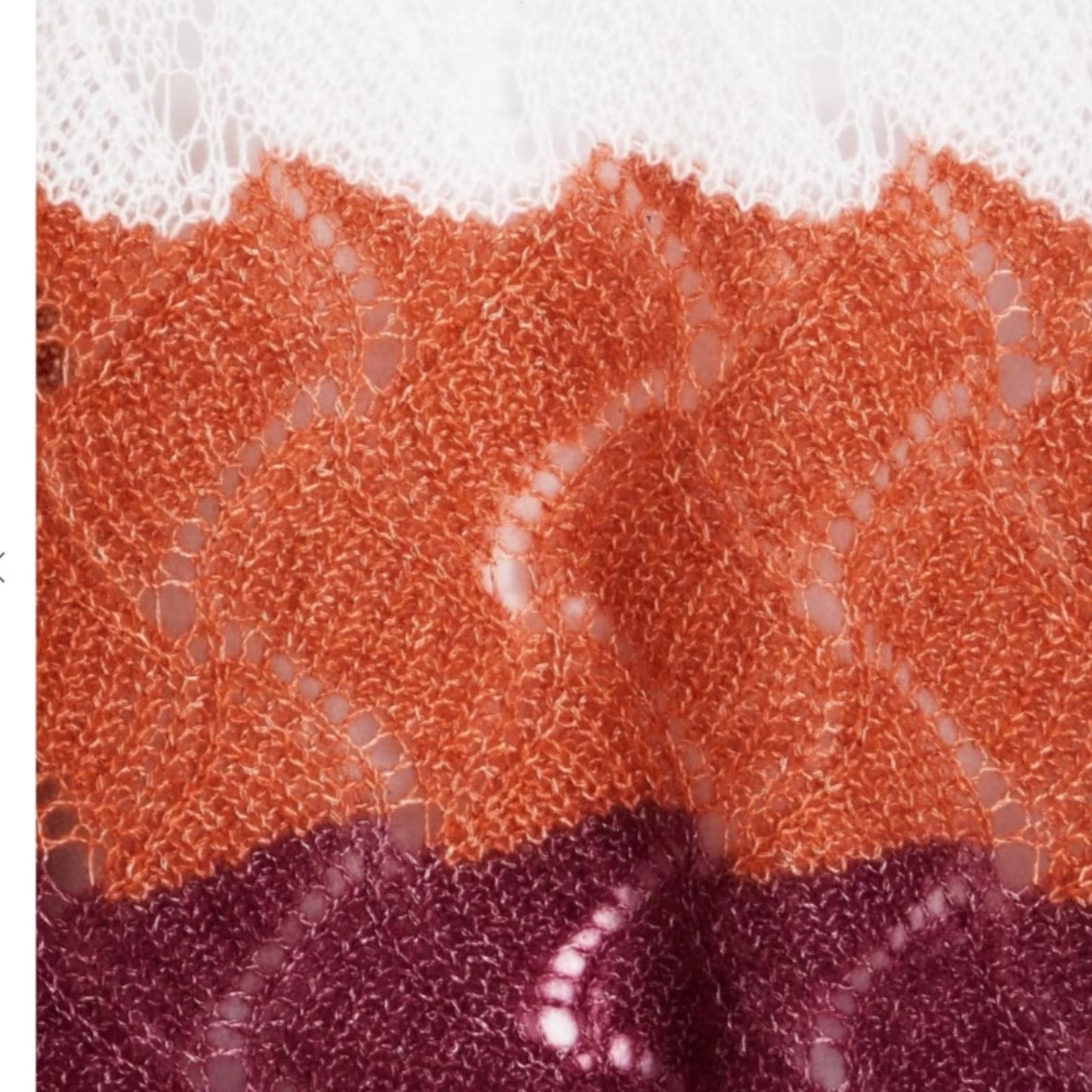 Autumn Cashmere Striped Wave Stitch Cashmere/Silk Sweater - AUTUMN CASHMERE Size L / US 10 / IT 46 - 4 Thumbnail