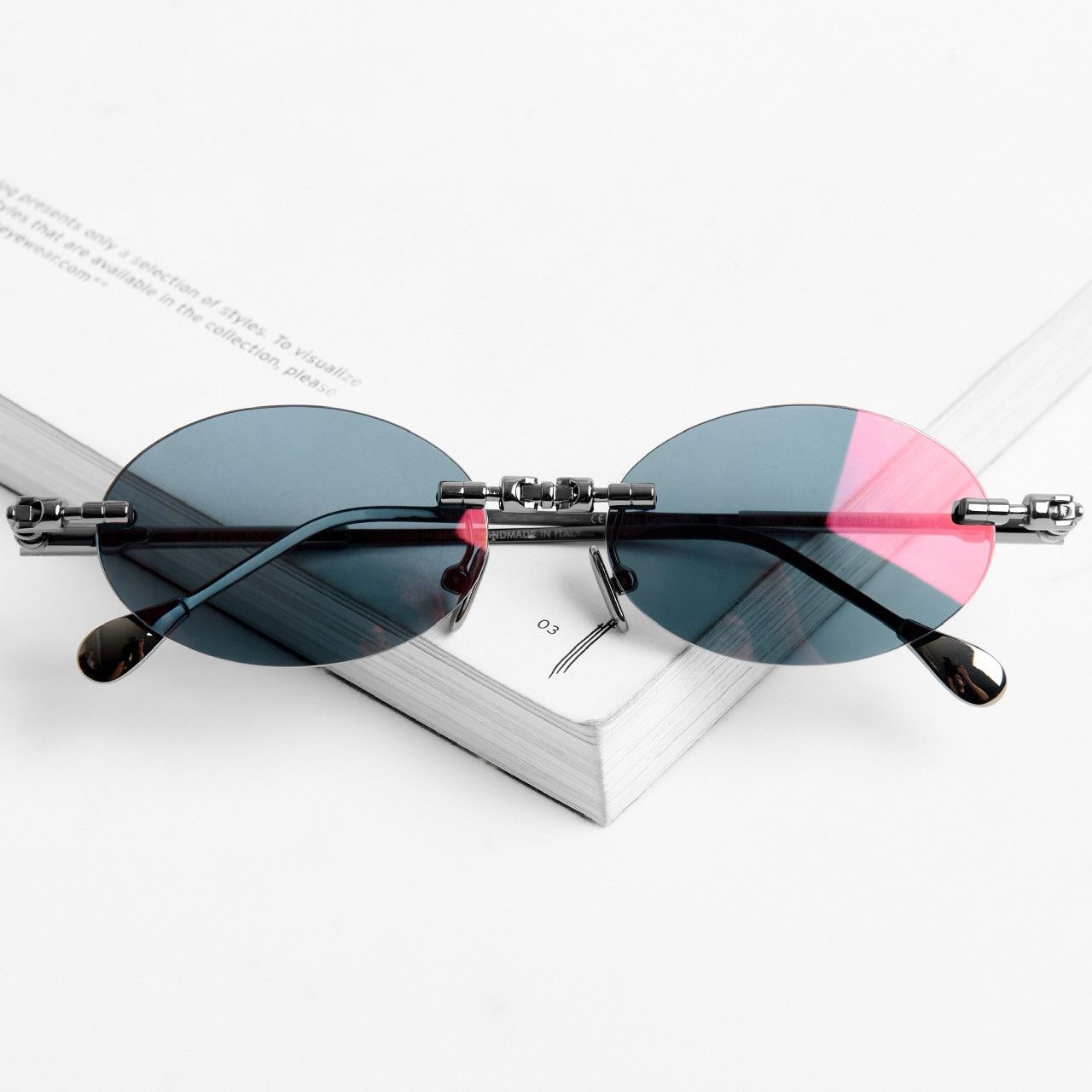 Kuboraum KUBORAUM H62 GM GUN METAL FLASH VIOLET BLUE SUNGLASSES Size ONE SIZE - 6 Thumbnail