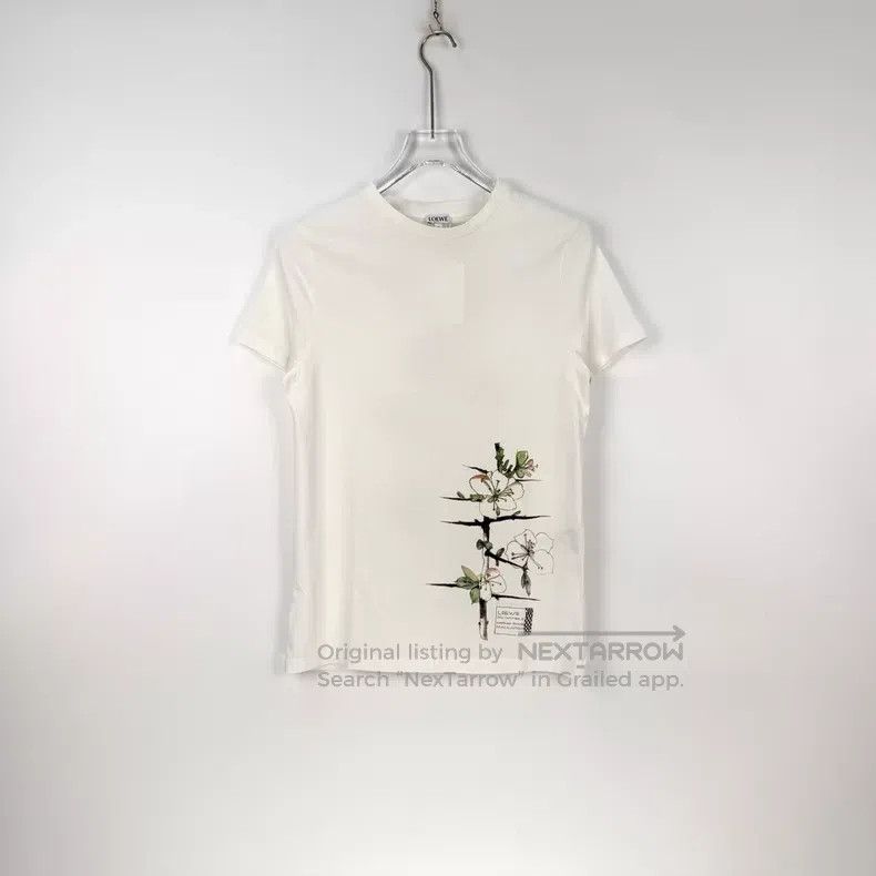 Loewe Loewe White Floral Pattern Short Sleeve Size S / US 4 / IT 40 - 3 Thumbnail