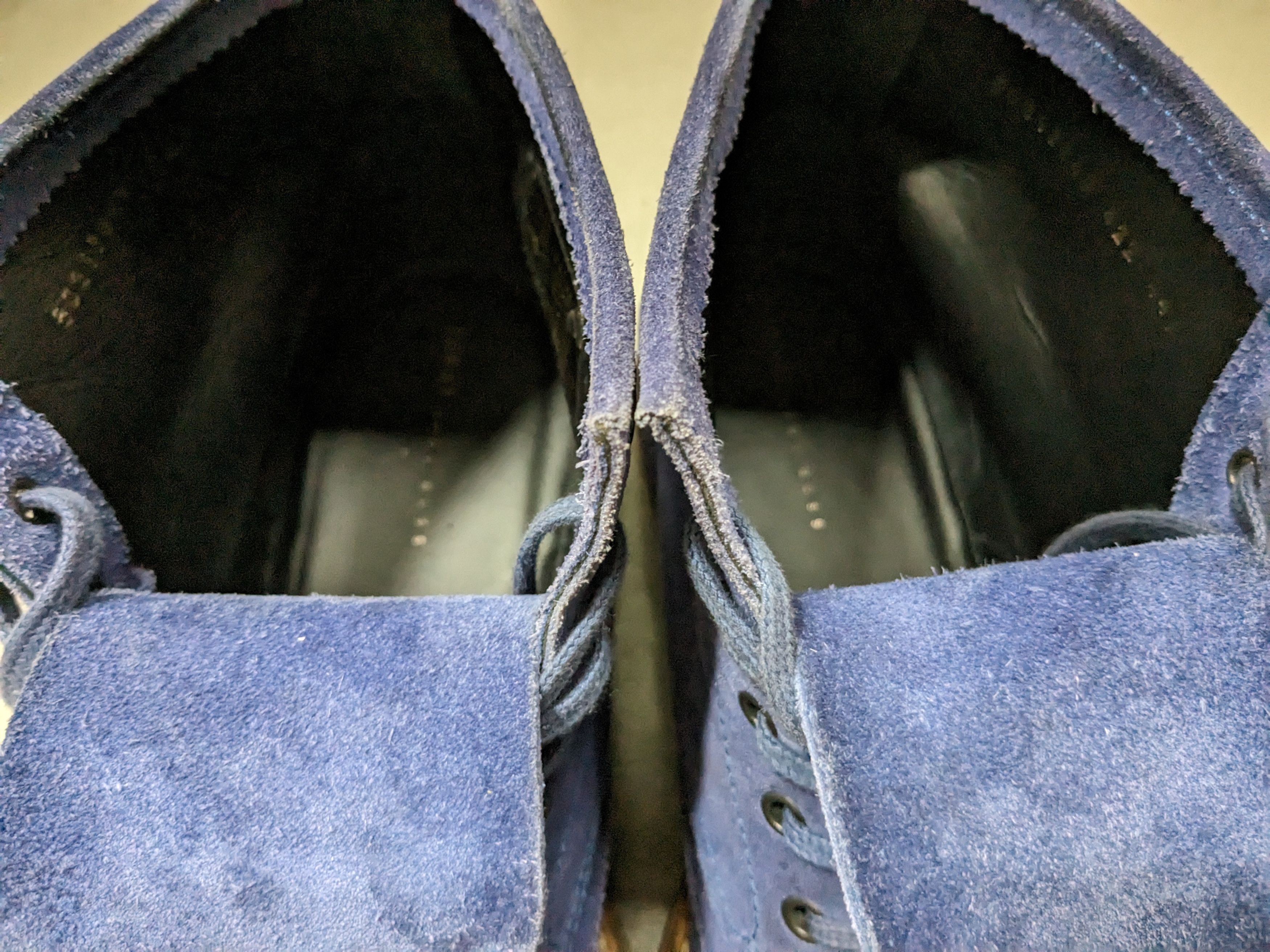 Hugo Boss Hugo Boss Wingtip Boots Blue Suede Brogues 11 44 Lace Up Size US 11 / EU 44 - 6 Thumbnail
