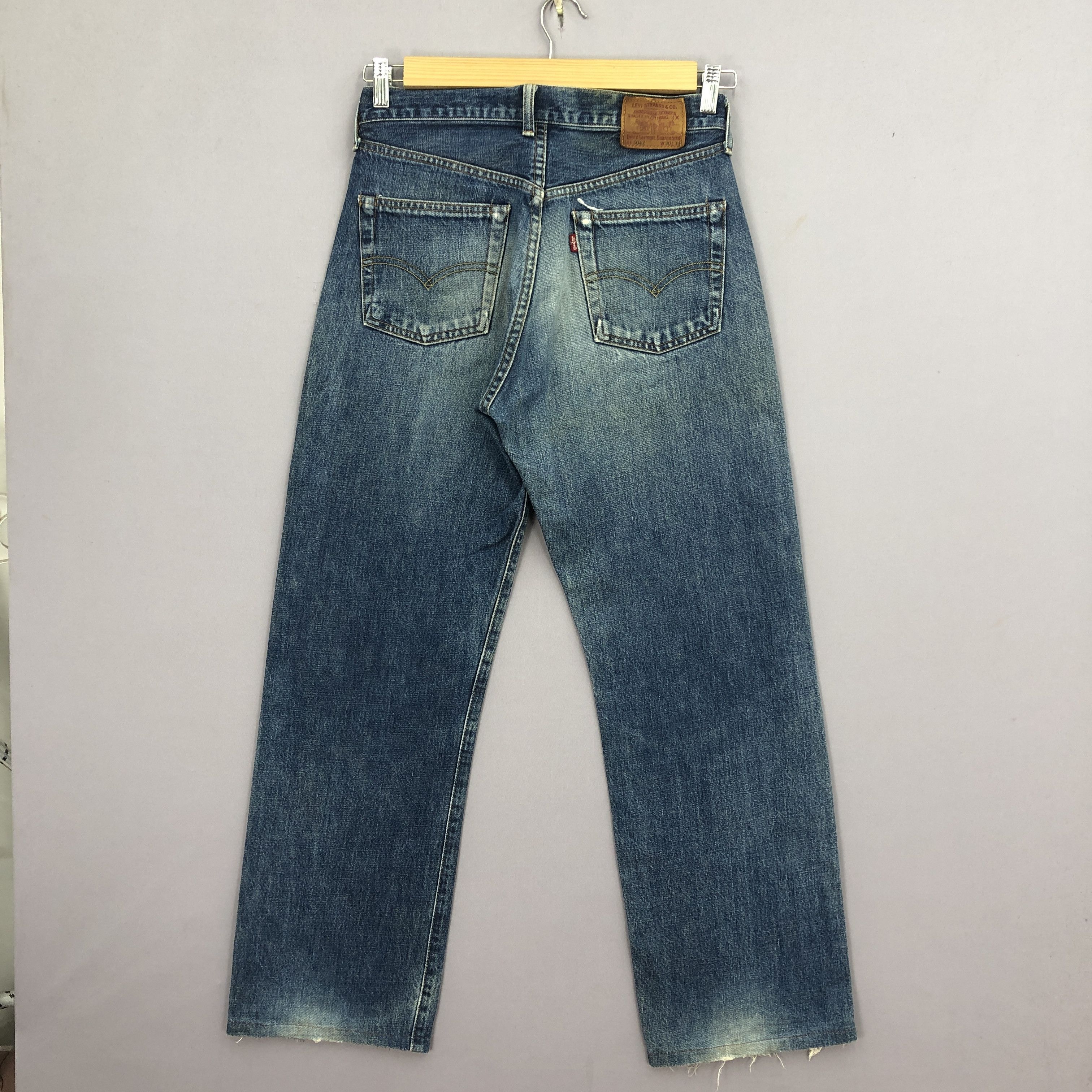 Levi's × Vintage Vintage Levis 504z Selvedge Jeans Faded Ripped Denim Size 28" / US 6 / IT 42 - 2 Thumbnail