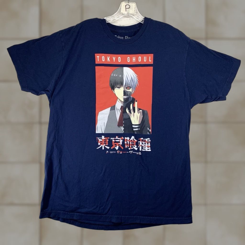 Vintage VINTAGE Tokyo Ghoul T-Shirt Men XL Blue Anime Graphic 100% Cotton All Seasons Size US XL / EU 56 / 4 - 1 Thumbnail