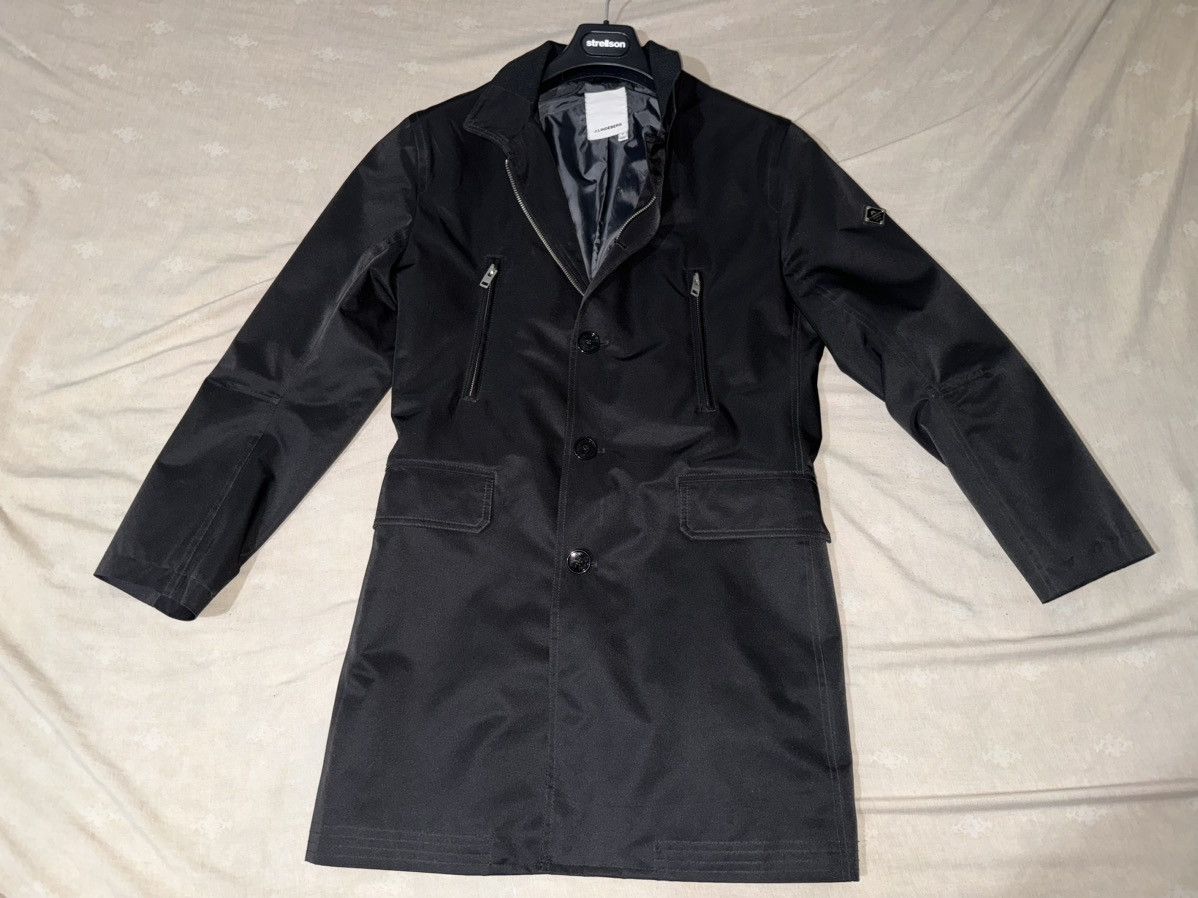 image of J Lindeberg J.lindeberg Black Trench Coat, Men's (Size Small)