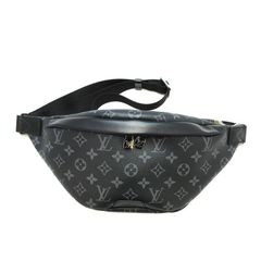 Handbags Louis Vuitton Louis Vuitton Monogram Shadow Discovery Bum Bag PM Body Bag M46036 Auth 35611a