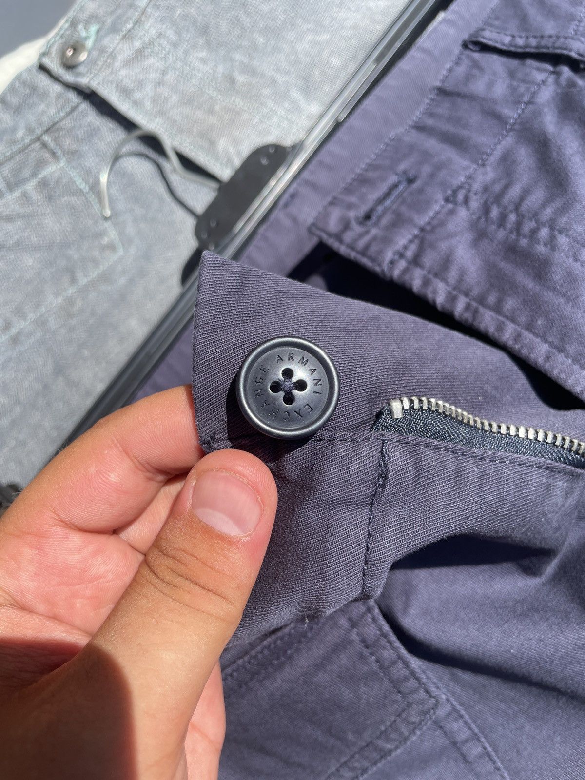Armani Exchange Men’s ARMANI EXCHANGE NAVY COTTON SLIM FIT CARGO PANTS SZ 31 Size US 31 - 7 Thumbnail