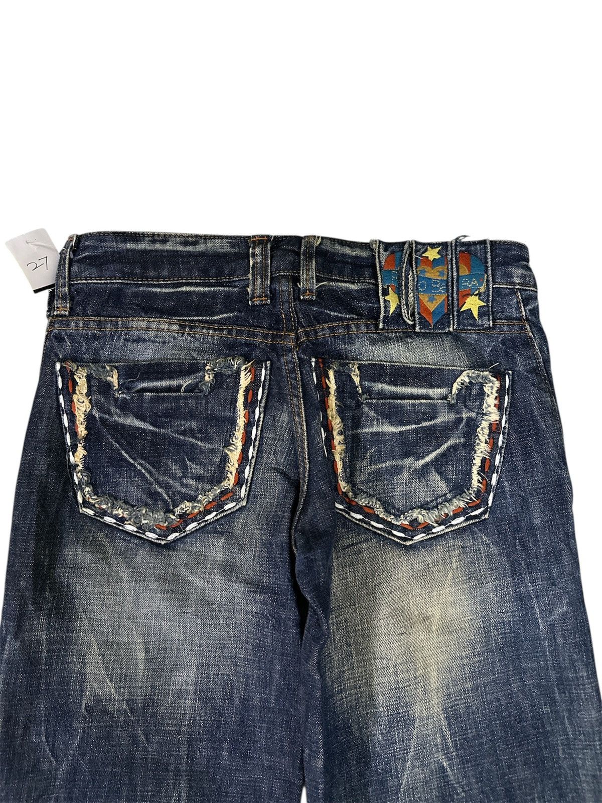 GOA 2000s Riobera Washed Studded Flare Goa Lgb Y2K Style Jeans Size US 29 - 3 Thumbnail