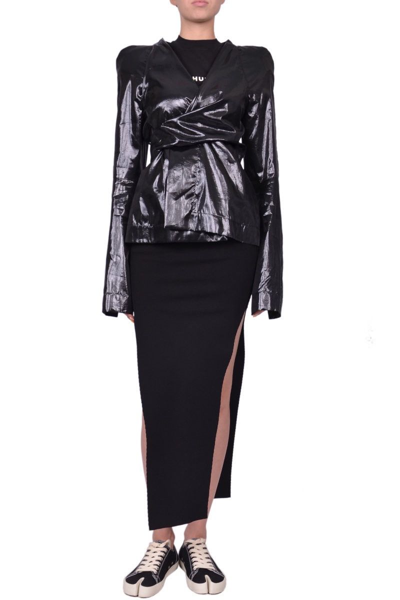 Rick Owens Last Size Rick Owens Black Belted Silk Blend Jacket Size S / US 4 / IT 40 - 6 Thumbnail