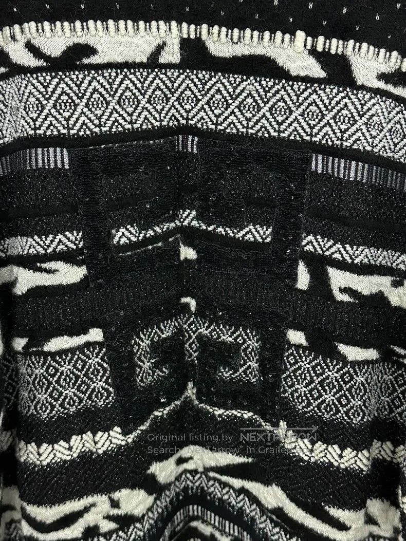 Givenchy Givenchy Black and White Polka Dot Printed Logo Turtleneck Size US S / EU 44-46 / 1 - 2 Thumbnail