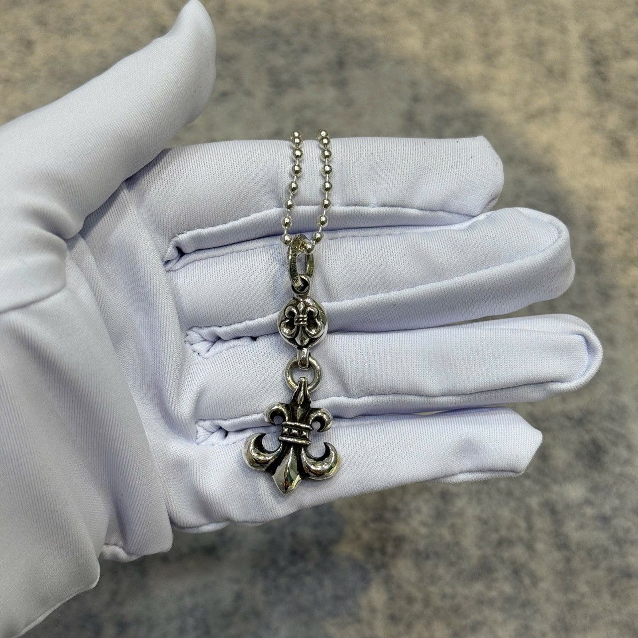 Chrome Hearts Chrome Hearts One Ball BS Fleur Silver Necklace Size ONE SIZE - 10 Thumbnail