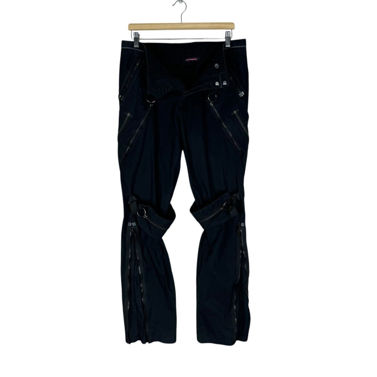 If Six Was Nine ❄️ALGONQUINS BONDAGE FLARE GOTHIC ZIPPER PANTS Size US 32 / EU 48 - 1 Thumbnail